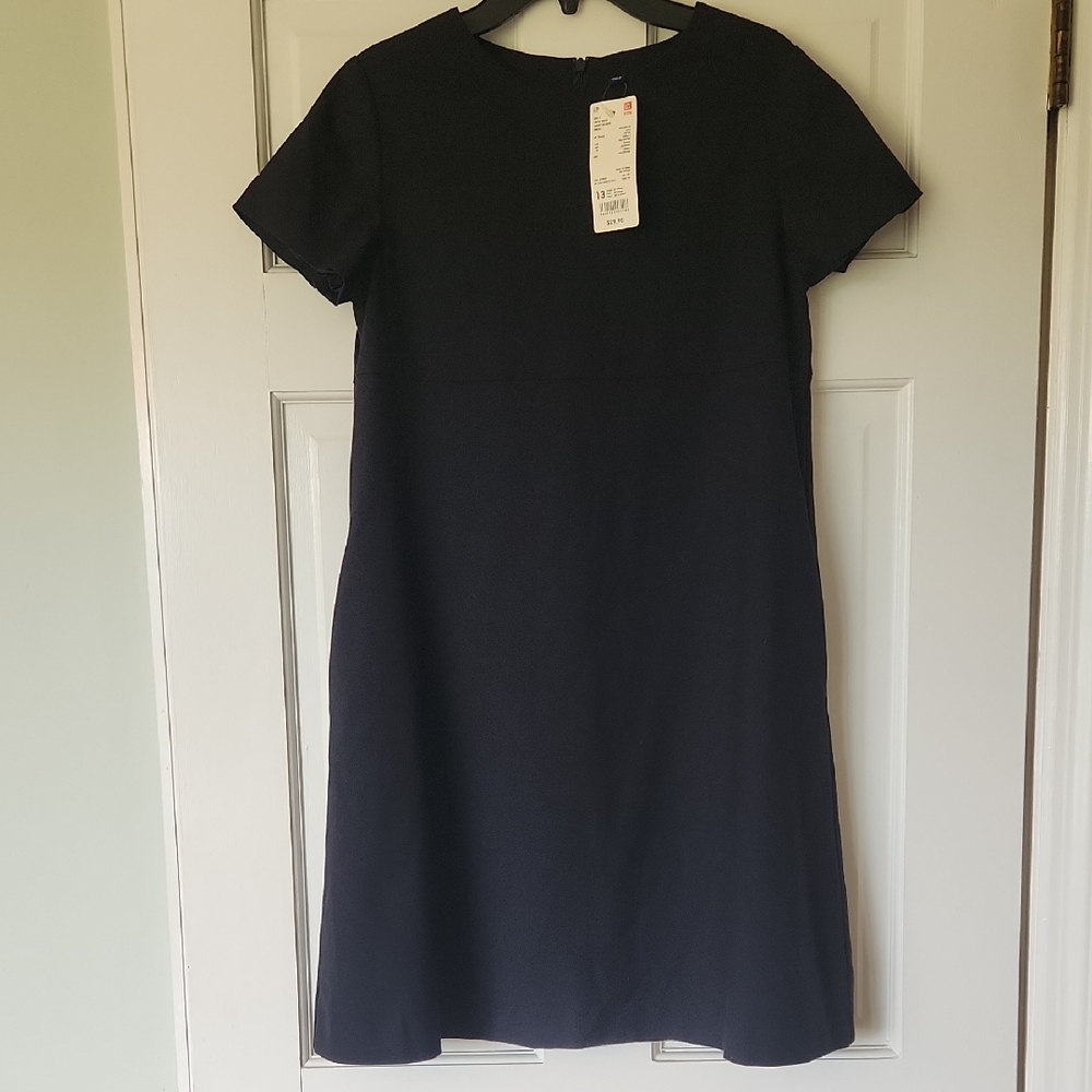 Uniqlo Elegant Dark Navey Dress For Tween Age Girl